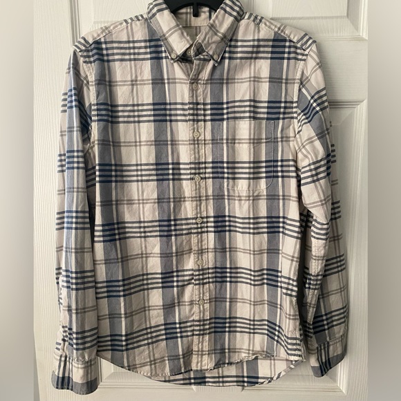 Men’s small American Eagle plaid flannel button up - Picture 1 of 3